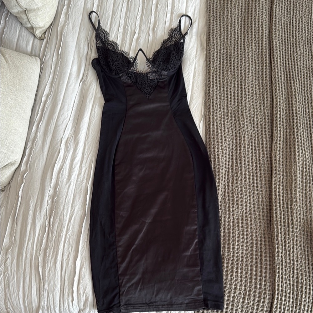 Oh Polly Black Lace Dress